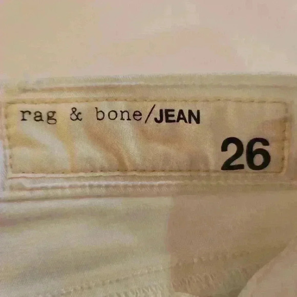 Rag & Bone Womens Cream Gold Piping Tuxedo Jeans Stretch Size 26 - Picture 8 of 11